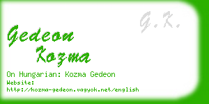 gedeon kozma business card